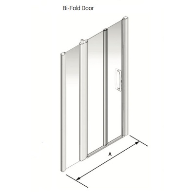 Larenco Alcove Full Height Shower Enclosure Bi-fold Door with 1 Inline Fixed Panel
